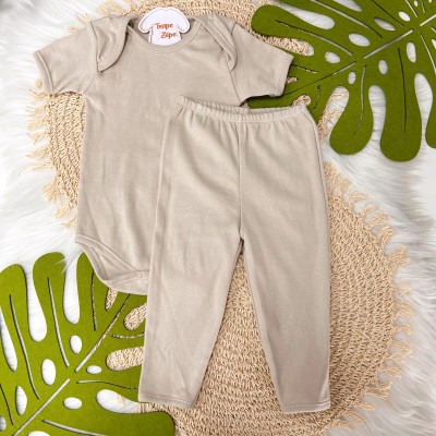 Conjunto Basic Curto Bege